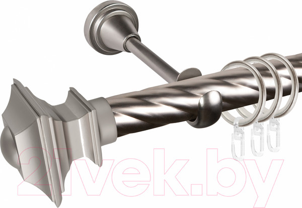 Изображение товара Карниз для штор АС ФОРОС Grace D25К + наконечники Верди (2.4м, сатин)