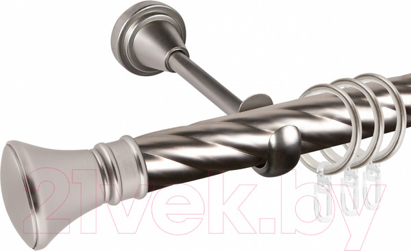 Изображение товара Карниз для штор АС ФОРОС Grace D25К + наконечники Колокол (3м, сатин)