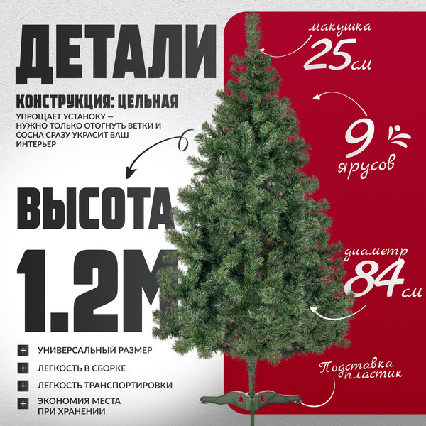 Изображение товара Ель искусственная Maxy Poland Неоклассик (1.2м)