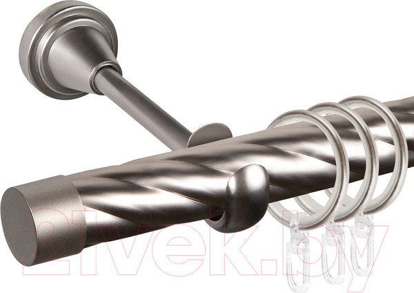 Изображение товара Карниз для штор АС ФОРОС Grace D25К составной + заглушка Плоская (3м, сатин)