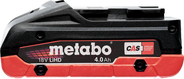 Изображение товара Аккумулятор для электроинструмента Metabo 18V 4.0 Ah LiHD (625367000)