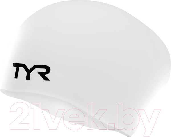 Изображение товара Шапочка для плавания TYR Long Hair Wrinkle-Free Silicone Cap / LCSL/100 (белый)