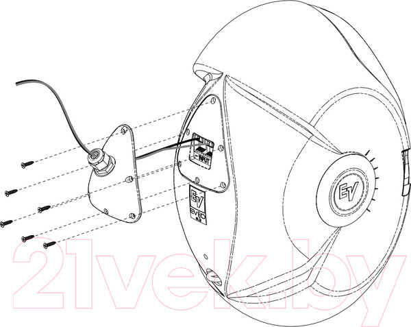 Изображение товара Защитная крышка контактов акустической системы Electro-Voice TC-4W