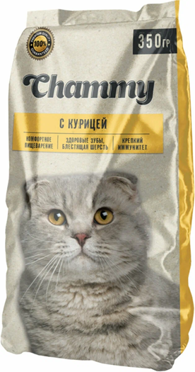 Изображение товара Сухой корм для кошек Chammy С курицей (350г)