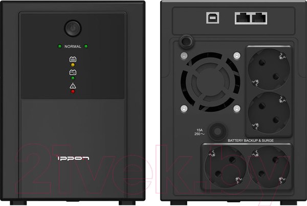 Изображение товара ИБП IPPON Back Basic 1500 Euro (черный)
