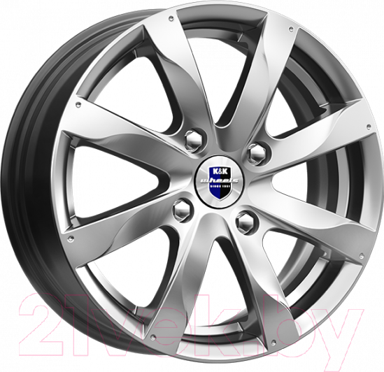 Изображение товара Литой диск K&K Джемини (КС480) 14x5.5" 4x98мм DIA 58.5мм ET 40мм Дарк платинум