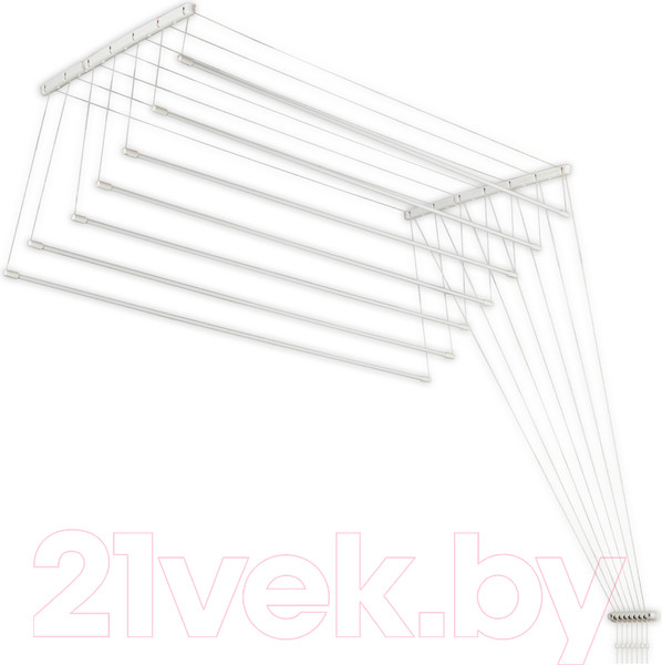 Изображение товара Сушилка для белья Comfort Alumin Group Потолочная 7 прутьев 100см (сталь/белый)