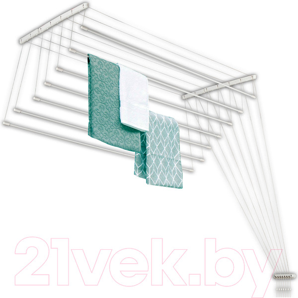 Изображение товара Сушилка для белья Comfort Alumin Group Потолочная 7 прутьев 100см (сталь/белый)