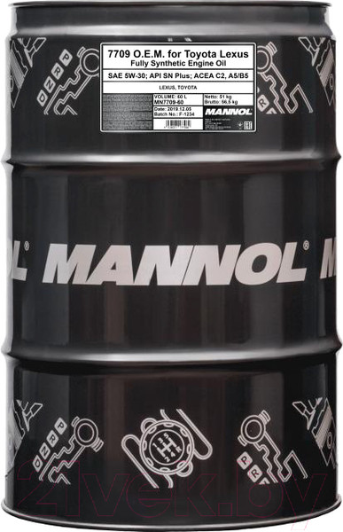 Изображение товара Моторное масло Mannol OEM 5W30 SM/CF / MN7709SP-60 (60л)