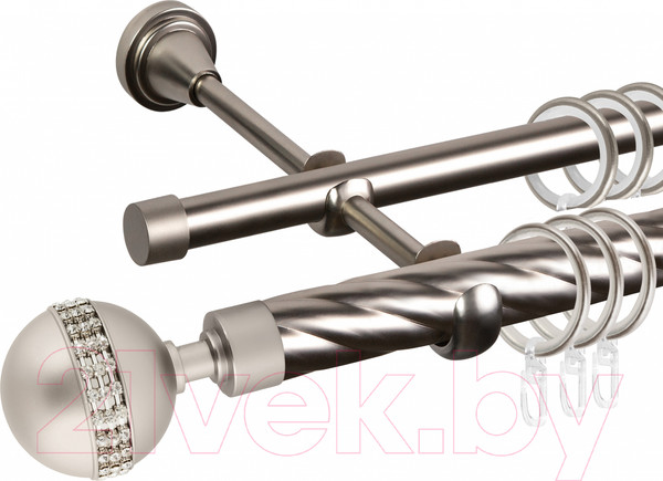 Изображение товара Карниз для штор АС ФОРОС Grace D25К/16Г + наконечники Авея (1.4м, сатин)