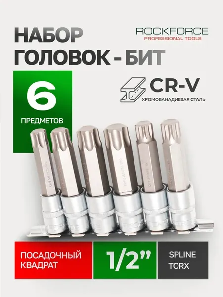 Изображение товара Набор головок слесарных RockForce RF-40918L (46642)