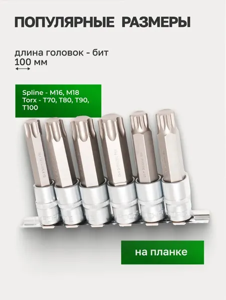 Изображение товара Набор головок слесарных RockForce RF-40918L (46642)