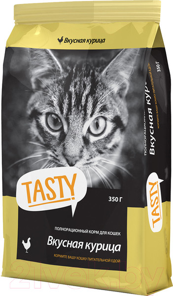 Изображение товара Сухой корм для кошек Tasty Cat С курицей (350г)