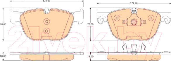 Изображение товара Тормозные колодки TRW GDB1726