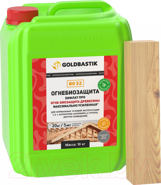 Изображение товара Пропитка для дерева Goldbastik Бифлат Про / BО 32 (10кг)