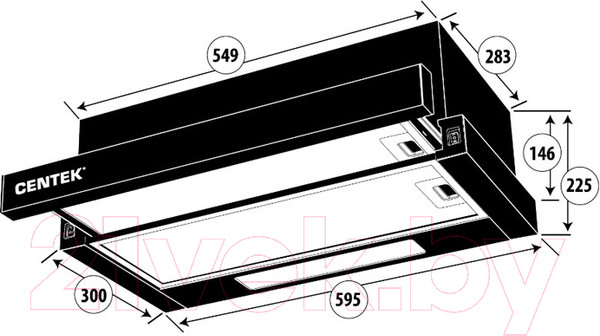Изображение товара Вытяжка телескопическая Centek CT-1840-60 SS