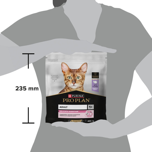 Изображение товара Сухой корм для кошек Pro Plan Delicate Optirenal с индейкой (400г)