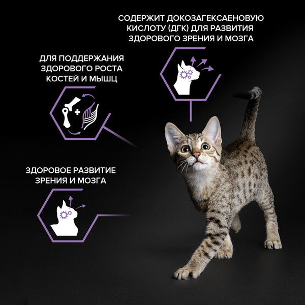 Изображение товара Сухой корм для кошек Pro Plan Kitten Healthy Startс с курицей (3кг)