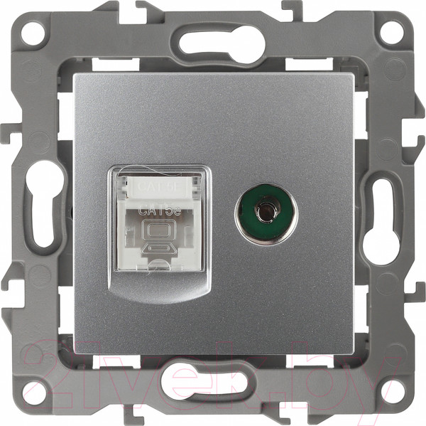 Изображение товара Розетка ЭРА 12-3110-03 (алюминий)