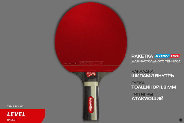 Изображение товара Ракетка для настольного тенниса Start Line Level 600 New / 12705 (прямая)
