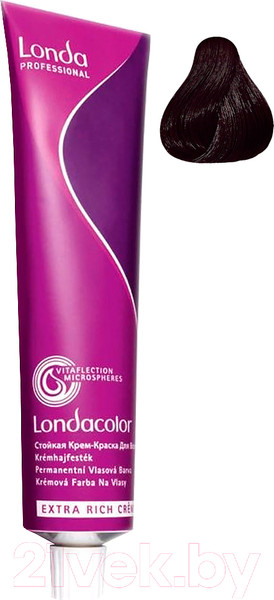 Изображение товара Крем-краска для волос Londa Professional Londacolor Стойкая Permanent 4/77 (шатен интенсивно-коричневый)