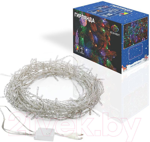 Изображение товара Светодиодная гирлянда Neon-Night Твинкл Лайт 303-169 (4м, мультиколор)