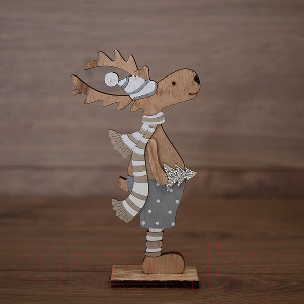 Изображение товара Статуэтка Neon-Night Рождественский олень 504-005 (синий)