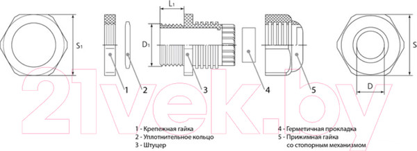 Изображение товара Сальник ввода-вывода Fortisflex MG-М-25 68118