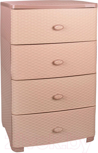 Изображение товара Комод пластиковый Альтернатива Плетенка / М4061 (какао)