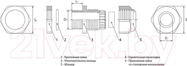 Изображение товара Сальник ввода-вывода Fortisflex MG-М-40 68121