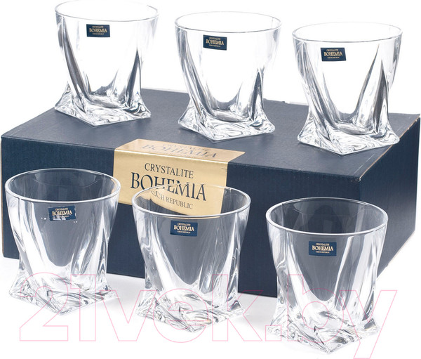 Изображение товара Набор стаканов Bohemia Crystalite Quadro 20936/99A44/340 (6шт)