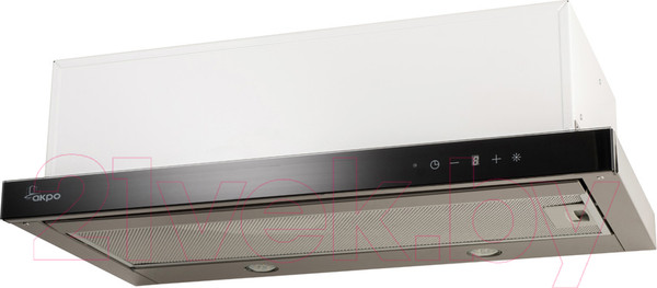 Изображение товара Вытяжка телескопическая Akpo Light Glass Touch Twin II 60 WK-7 (черное стекло/нержавеющая сталь)