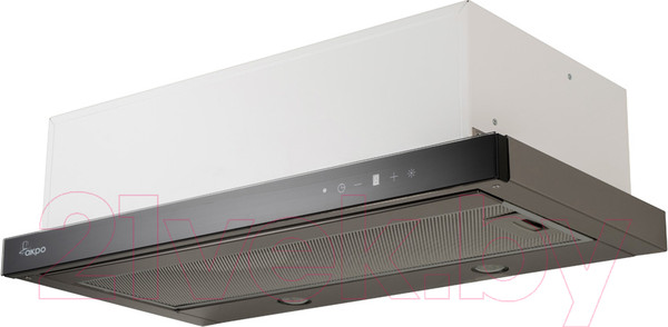 Изображение товара Вытяжка телескопическая Akpo Light Glass Touch Twin II 60 WK-7 (черное стекло/нержавеющая сталь)