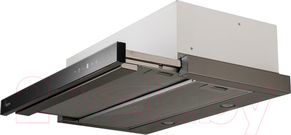 Изображение товара Вытяжка телескопическая Akpo Light Glass Touch Twin II 60 WK-7 (черное стекло/нержавеющая сталь)