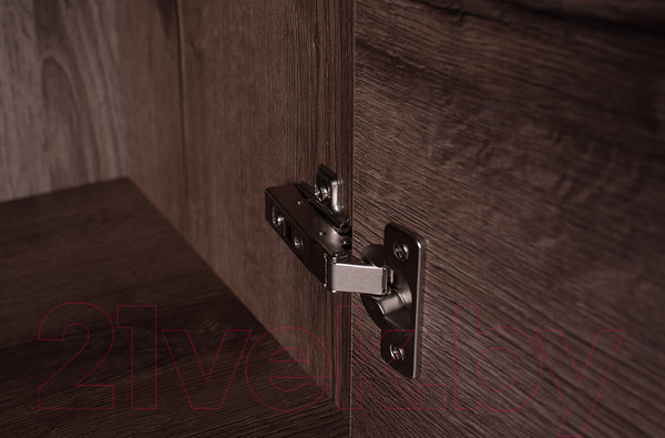 Изображение товара Шкаф с витриной Anrex Jagger 2V2D1S (дуб монастырский/черный)