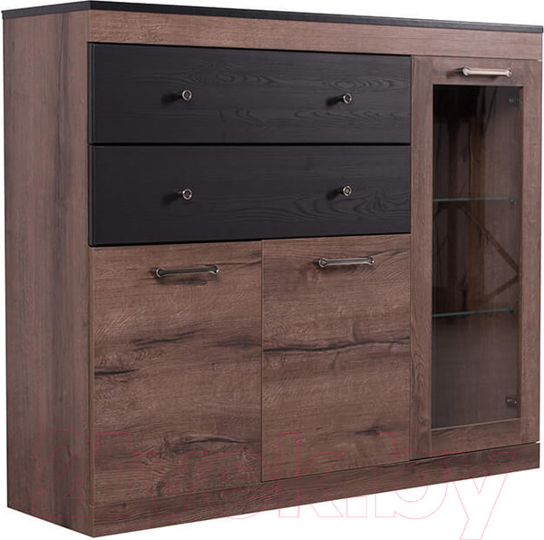 Изображение товара Тумба Anrex Jagger 1V2D2S (дуб монастырский/черный)