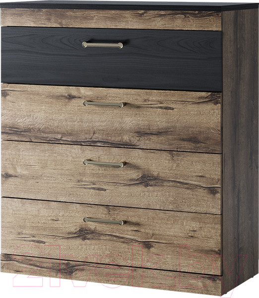 Изображение товара Комод Anrex Jagger 4S (дуб монастырский/черный)