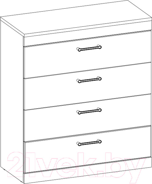 Изображение товара Комод Anrex Jagger 4S (дуб монастырский/черный)