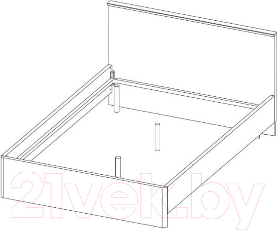 Изображение товара Двуспальная кровать Anrex Jagger 160 (дуб монастырский/черный)