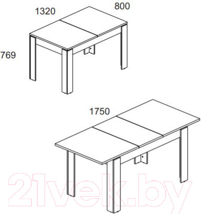 Изображение товара Обеденный стол Anrex Jagger (дуб монастырский/черный)