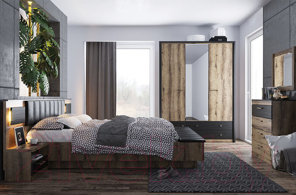 Изображение товара Скамья Anrex Jagger 160 (дуб монастырский/черный)