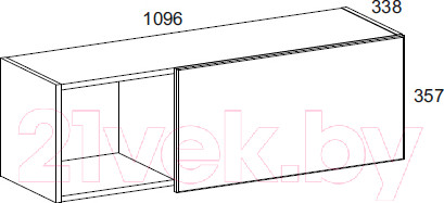 Изображение товара Полка Anrex Jagger 1DN (дуб монастырский/черный)