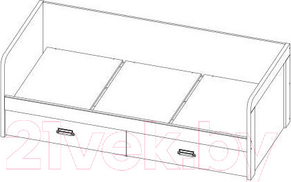 Изображение товара Кровать-тахта Anrex Diesel 90-2/D2 (дуб мадура/энигма)
