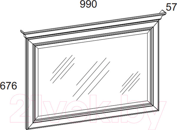 Изображение товара Зеркало Anrex Monako 90 (сосна винтаж/дуб анкона)