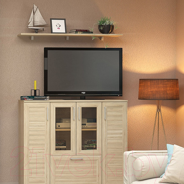 Изображение товара Полка Anrex Monako (сосна винтаж/дуб анкона)