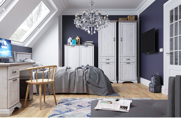 Изображение товара Шкаф Anrex Monako 2D1S (сосна винтаж/дуб анкона)