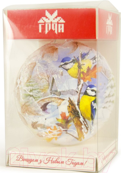Изображение товара Елочная игрушка Грай Медальон-Синички Ф-94