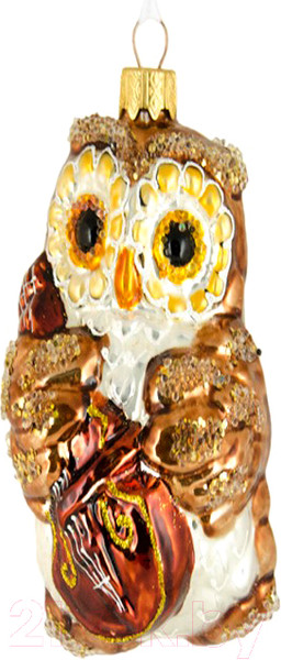 Изображение товара Елочная игрушка Грай Сова с виолончелью Ф-63