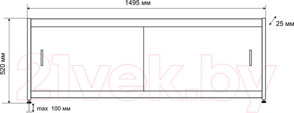 Изображение товара Экран для ванны Emmy Бланка 150
