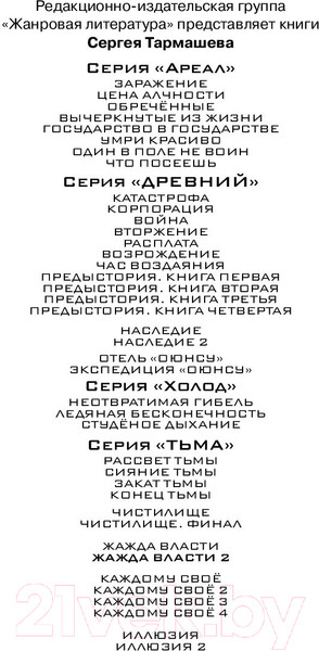 Изображение товара Книга АСТ Жажда власти 2 (Тармашев С.)